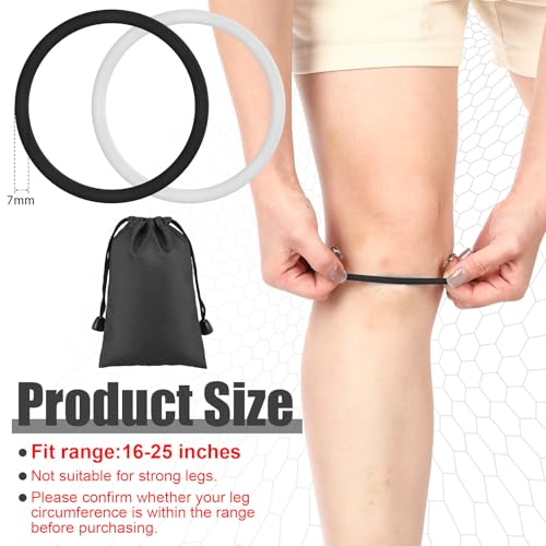 Image of Foilswirl Silicone Patella Knee Band for Basketball Patella Tendon Support Knee Pain Running Tendon Brace Support Strap(4,Black and White,L)