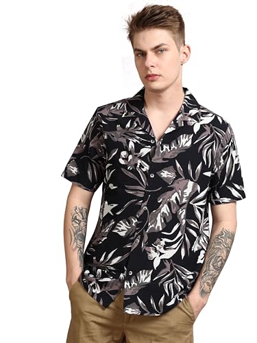 Image of StitchX Men's Half Sleeve Printed Beach Cuban Collar Shirt
