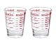 SCSpecial Schnapsgläser Messbecher 2 Stück flüssiges schweres Glas 30 Milliliter skaliertes Messglas für Flüssigkeit