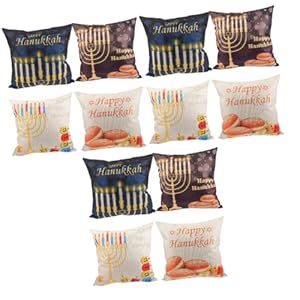 Amosfun 12 Pcs Pillow Cases for Home Colorful Decor Household Covers Colorful Throw Pillows Trendy Throw Car Gadgets Reliable Cases Bedroom Pillow Cover Elasticity Flax Office Cushion