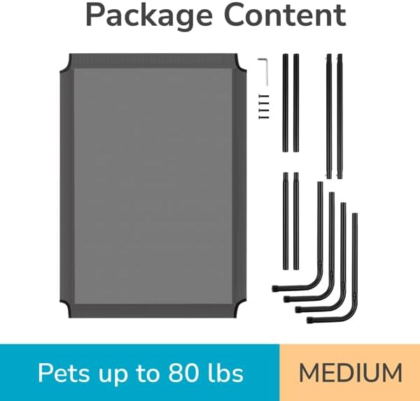 Large Gray Dog Bed - 50" D x 31" W x 8" H