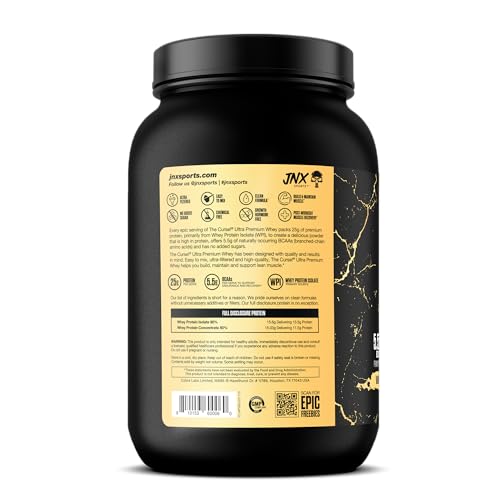 JNX SPORTS The Curse! Ultra Premium Whey Protein Powder Vanilla Bean 2lb | 25g Protein Per Serve, Primary Source Whey Isolate - Image 4