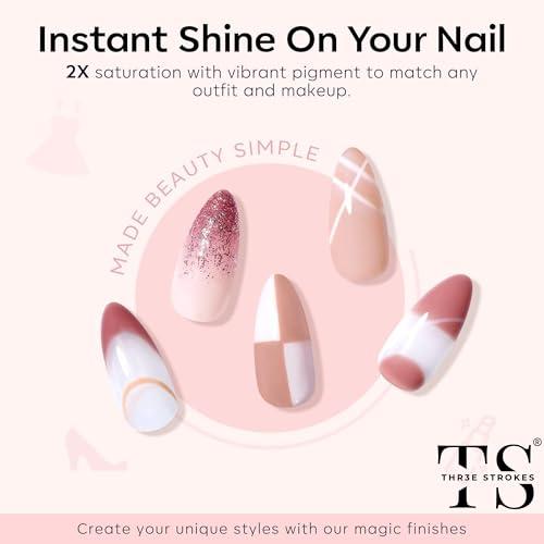 Image of THR3E STROKES Gel Nail Polish Set Gel Polish Orange Hot Pink Blue Yellow Green Purple Vibrant Spring Summer Gel Polish 7ML (UV /LED LIGHT REQUIRED) (FAIRY LOVE 89, 7.5ML)