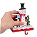 PRETYZOOM Snowman Christmas Stocking Holder Hook Festive Mantel Hanger for All for Christmas Decorations and Hanging for Fireplace and Home Decor
