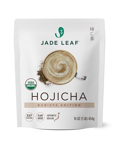 Jade Leaf Matcha Organic Hojicha Powder, Roasted Matcha Green Tea Powder, Barista Edition, Authentic