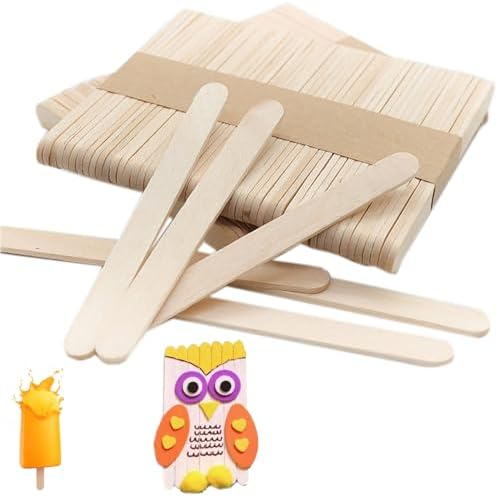 Kit De 150 Bâtonnets En Bois Pour Bricolage - Idéal Pour Projets Créatifs Enfants Et Adultes (11,4 Cm X 1 Cm)