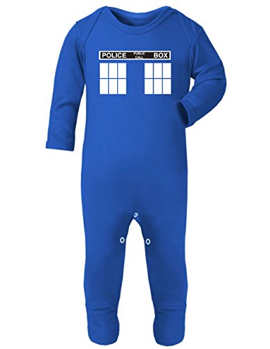 Funky Gifts Police Box Rompa Suit (6-12 Months) Black