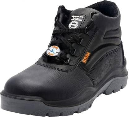 ACME Men's Boxylic Steel Toe Leather Safety Shoe (Black, Numeric_10)