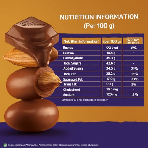Image of Cadbury Dairy Milk Bites Almond Chocolate Pack, 30 g (Pack of 6)