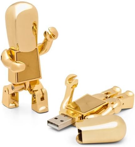 D-CLICK TM 4GB/8GB/16GB/32GB/64GB/Cool USB High Speed Flash Memory Stick Pen Drive Disk (32GB, Golden Robot)