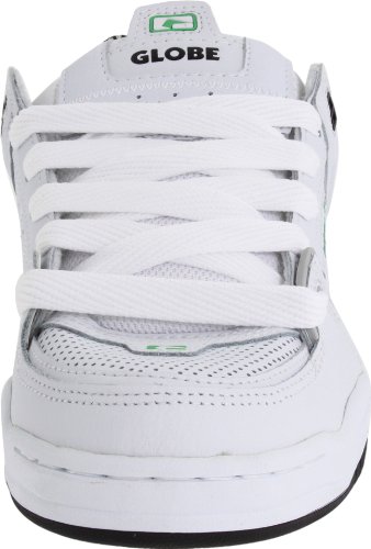 Image of Globe Mens Fusion Skate Shoes, White /Moto Green, 12 M US