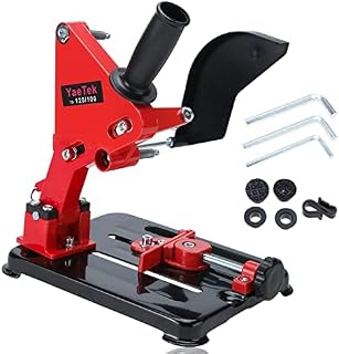 Yaetek Angle Grinder Stand Grinder Holder Cutter Support Cast Iron Base for 100mm - 125mm Angle Mill (4-5) Red Color