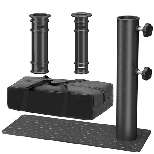 Flag Pole Tire Mount, Heavy Duty Tailgate Flagpole Stand Holder with 4mm Thick Base & Carry Bag, Portable Flagpole Tire Mount for Car Truck RV Camping Tailgating Outdoor Party Events