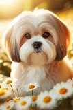  Lhasa Apso face Notebook - Large 6 x 9 inches - 127 Pages
