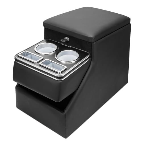 Tocsho Center Console Between Seat for Minivans, SUVs, Middle Van Console Floor Console Organizer Storage Box with Locking