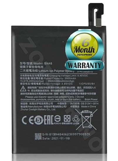 Image of Original BN48 Battery for Redmi Note 6 pro M1806E7TG / M1806E7TH / M1806E7TI Battery with 6 Month Warranty**** (B187)