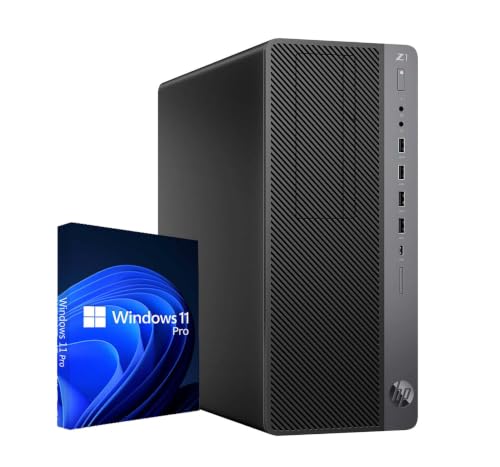 HP Z1 Entry Tower G5 Workstation Ordenador de sobremesa, Intel Core i7-9700T, 16 GB de RAM, SSD de 512 GB, Teclado QWERTY Estadounidense, WiFi, Bluetooth, Windows 11 Pro (Reacondicionado)