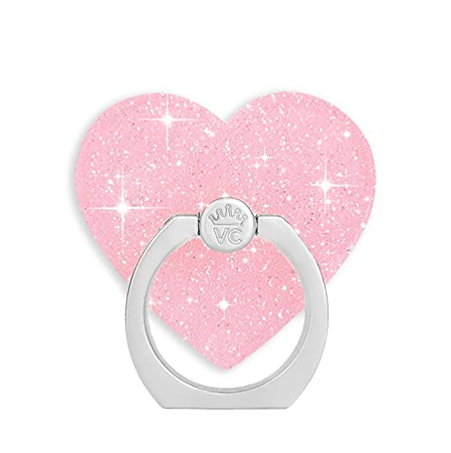 Image of Velvet Caviar Cell Phone Ring Holder - Finger Ring & Stand - Improves Phone Grip Compatible with iPhone, Galaxy and Most Smartphones (Pink Stardust Glitter)