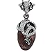 BestPysanky Regal Serpent: Royal Egg Pendant with Crystal Snake on Black Stone 20-Inch