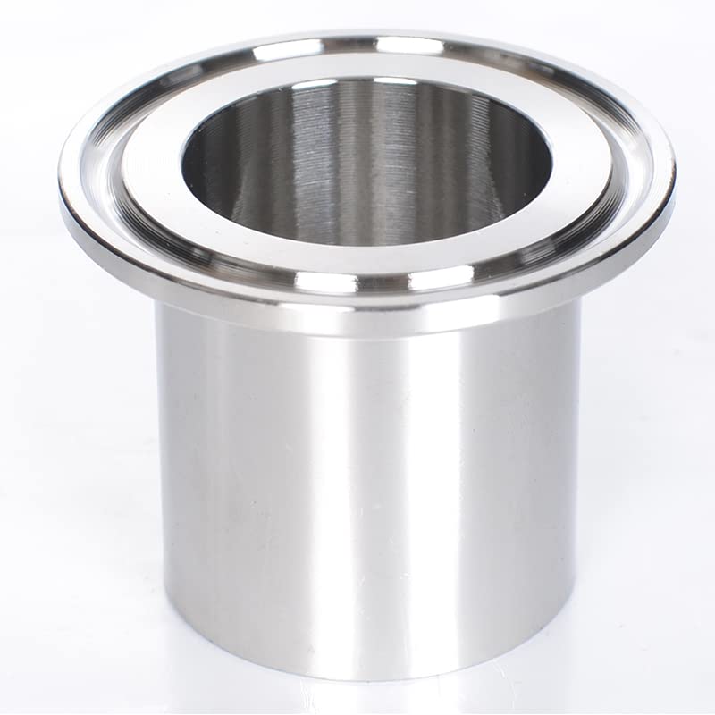 1/4" 3/8" 1/2" 3/4" 1" 2" 3" 3" 3" BSPT hembra x 0.5" 1.5" 2" 2.5" 2.5" 2.5" 2.5" 2.5" Conector de montaje de tubería SUS304 inoxidable sanitario -K64mm (2 pulgadas TC), 5.1" cm