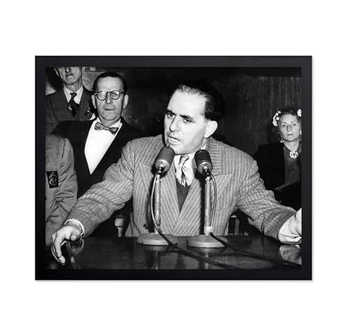 Atelier Lumiere Vintage Photo - Anthony Anastasia 1951 - Microphone Hearing Scene - Organized Crime Investigation Historic Courtroom Moment - Vintage Wall Art - 8x10 Unframed Wall Art Decor