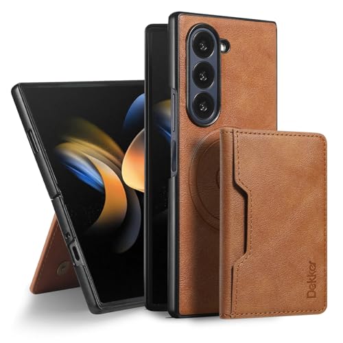 Étui pour Samsung Galaxy Z Fold 5 marron idéal pour le bureau et les déplacements