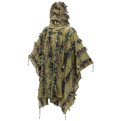 Poncho Ghillie US Woodland Helikon-Tex pour la photographie animalière en forêt