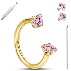 Gold with Pink CZ