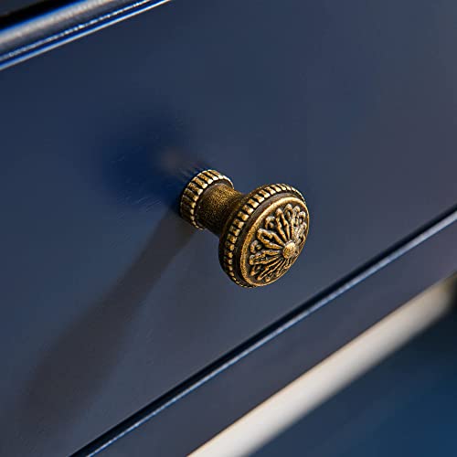 Solid Wood Console Entry Table With 2 Drawers, Accent Sofa Table With Storage Shelf, Narrow Entryway Hall Table For Living Room Office Easy Assembly 35.54" L X 30" H X 13.78" W Blue Sfz-004Bl #TOP6