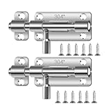 Schieberiegel aus Edelstahl, 2 Stück, für Tür, Badezimmer, Gartenhaus