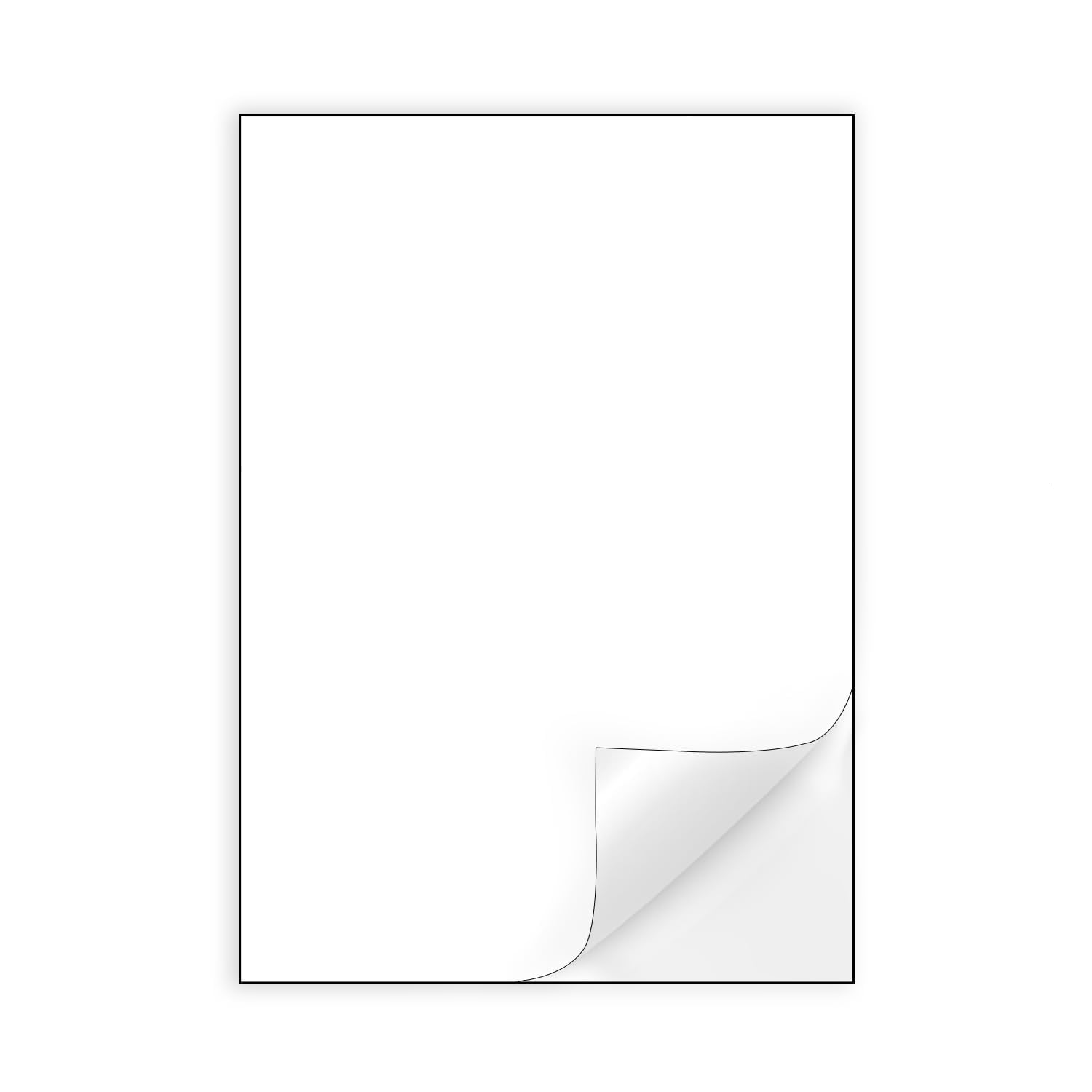 500 Sheets, A4 Sticker Paper Labels, Printable Full Sheet Self Adhesive Labels for Inkjet & Laser Printer, 210 x 297mm