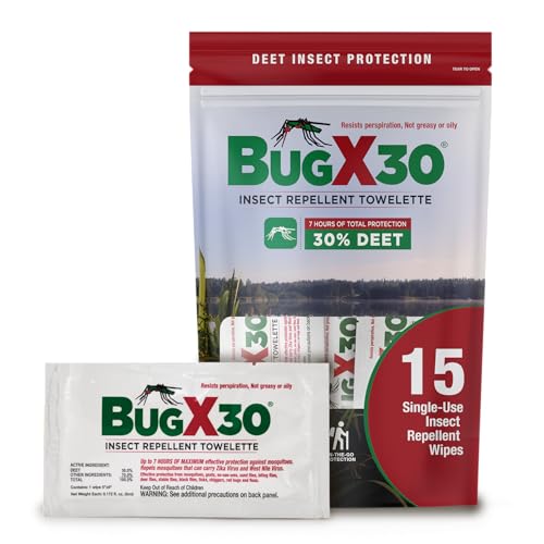 CoreTex Bug X 30 Mosquito, Tick, & Insect Repellent Wipes (30% DE...