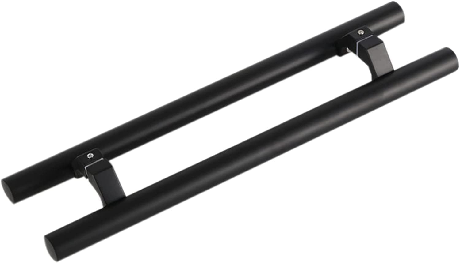 Gthtuhfd Black Sliding Barn Door Handle Glass Door Handle Glass Door Handle,Metal Round Tube Push Bar Handle,Gate Bar Bathroom,Stainless Steel Large Sliding Door Hardware,-80Cm/31.4In