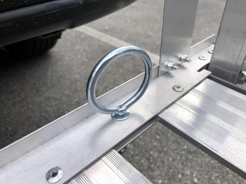 MaxxHaul 50945 50 inch x 29.5 inch Trailer Hitch Mount Aluminum Mobility Carrier with 47 inch Ramp and Hitch Tightener for RV Trucks SUV Vans Cars - 500 lb. Capacity