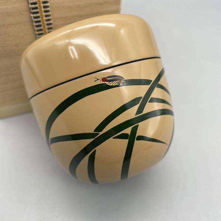 山下泰園 白棗 漆芸 共箱 茶道具 漆器