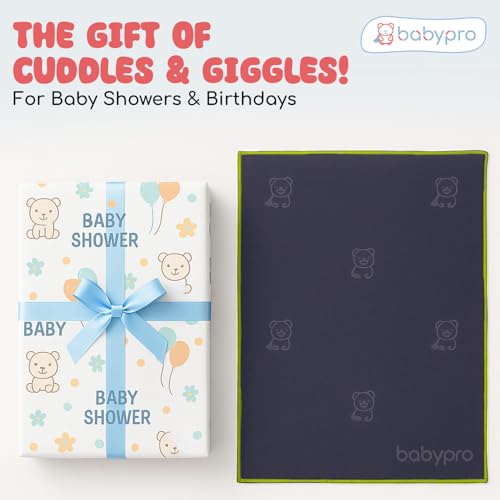 Image of BabyPro Microfiber Baby Bath Towel for Boys & Girls, 0-5 Years, 70 x 110 cm | 100%Cotton, Ultra Soft, Quick Dry, Ultra Absorbent, Lightweight, Navy Blue