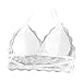 Produktbild BH Damen Ohne Bügel Sexy Strap Triangel BHs Spitze Unterwäsche Frauen Aushöhlen Bra Nachtwäsche mit einstellbar Riemen Sling Bralette Unterhemd Weichem Bequemer Bh Einfarbig Büstenhalter Dessous