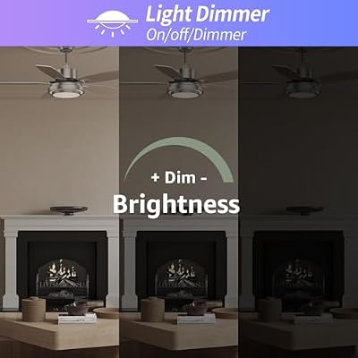 UC7083T Ceiling Fan Remote Control Replacement for Hampton Bay with Light Dimmer, 3 Speed Control, Wall Mount Only Remote, No Reverse