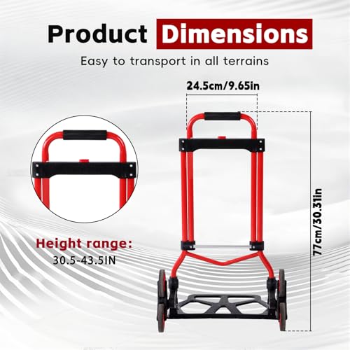 Carretilla plegable para escaleras resistente 330 lb miniatura 3