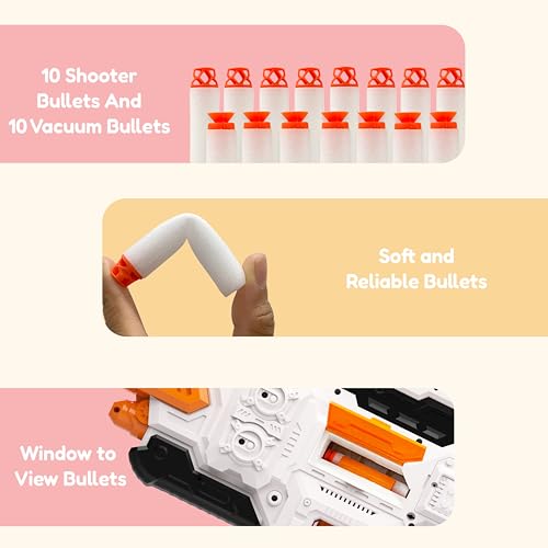 Image of Alpha Striker Electric Motorized Toy Gun with Scope, 20 Soft Darts, USB Type-C Rechargeable,Long Range 60ft+, 1-Hour Playtime, for Kids & Adults (8+), Made in India