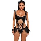 💜Ocasiones: este hermoso atuendo de sirvienta es perfecto para sesiones de fotos, citas, noches de bodas, lunas de miel, Día de San Valentín, aniversarios, noches de lencería, halloween, fiestas y más.