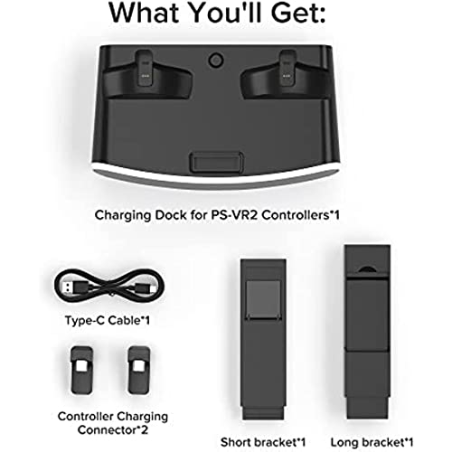 Base de carregamento do controlador PlayStation 5 VR2, estação de carregamento com adaptador tipo C,