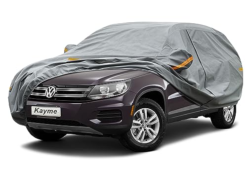 Image of Kayme Heavy Duty SUV Car Cover Custom Fit Volkswagen Tiguan (2016-2025) Waterproof All Weather for Automobiles, Full Exterior Covers Sun Rain UV Protection.（Deliver About 3-10 Days）