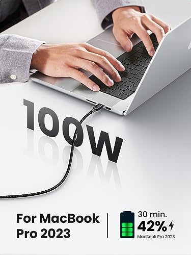 UGREEN USB C to USB-C Charger Cable 100W 5A Type C to C Fast Charging Compatible with MacBook Pro/Air, HP, Dell - Image 2