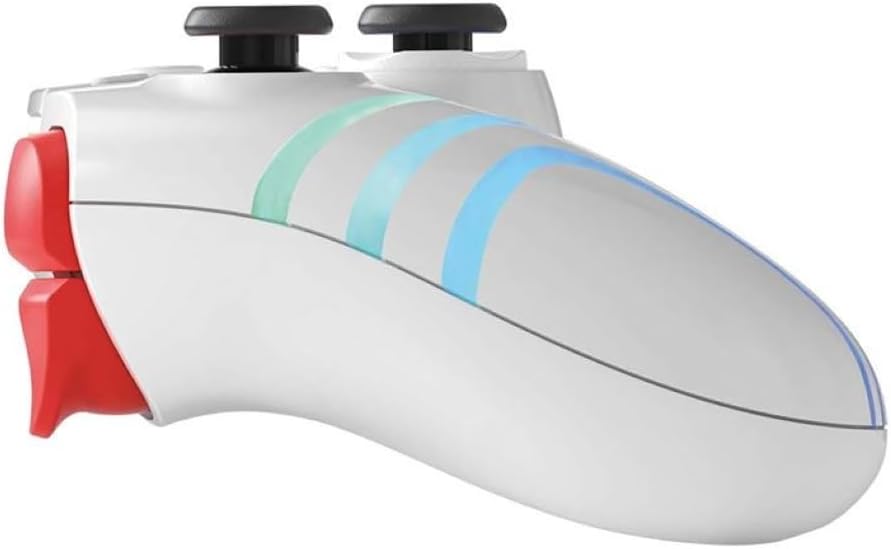 ด้านข้าง view of the MARVO Monka Contra PS4 Wireless Game Controller, highlighting the ergonomic grip and shoulder buttons.