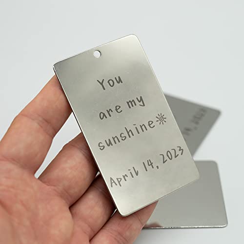 Placas de grabado en acero inoxidable para crear tarjetas metálicas personalizadas 7