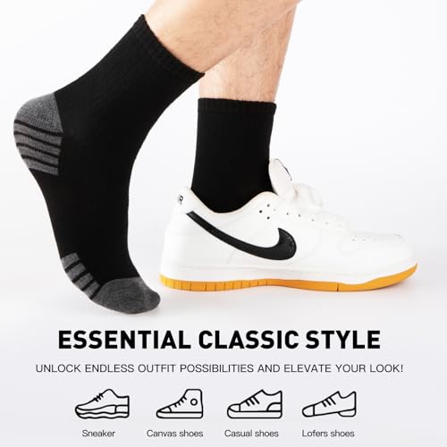 20 Pairs of Thin Crew Socks & Ankle Socks for Men/Women - Scene Switching Set Golden Combination in Bulk Value Pack3