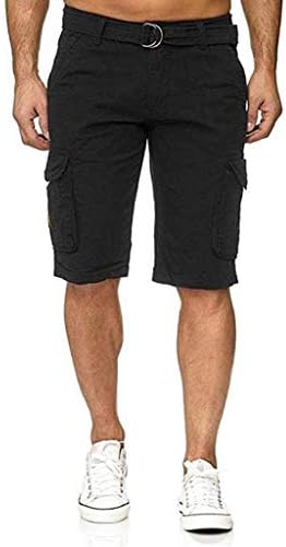 Pantalones Cortos de carga ligeros Grandes y Altos para Hombre Black