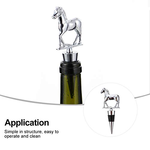 Hemoton Animal Rolha de Vinho Em Pé Em Forma de Cavalo Licor Bebidas Plugue de Garrafa Reutilizável