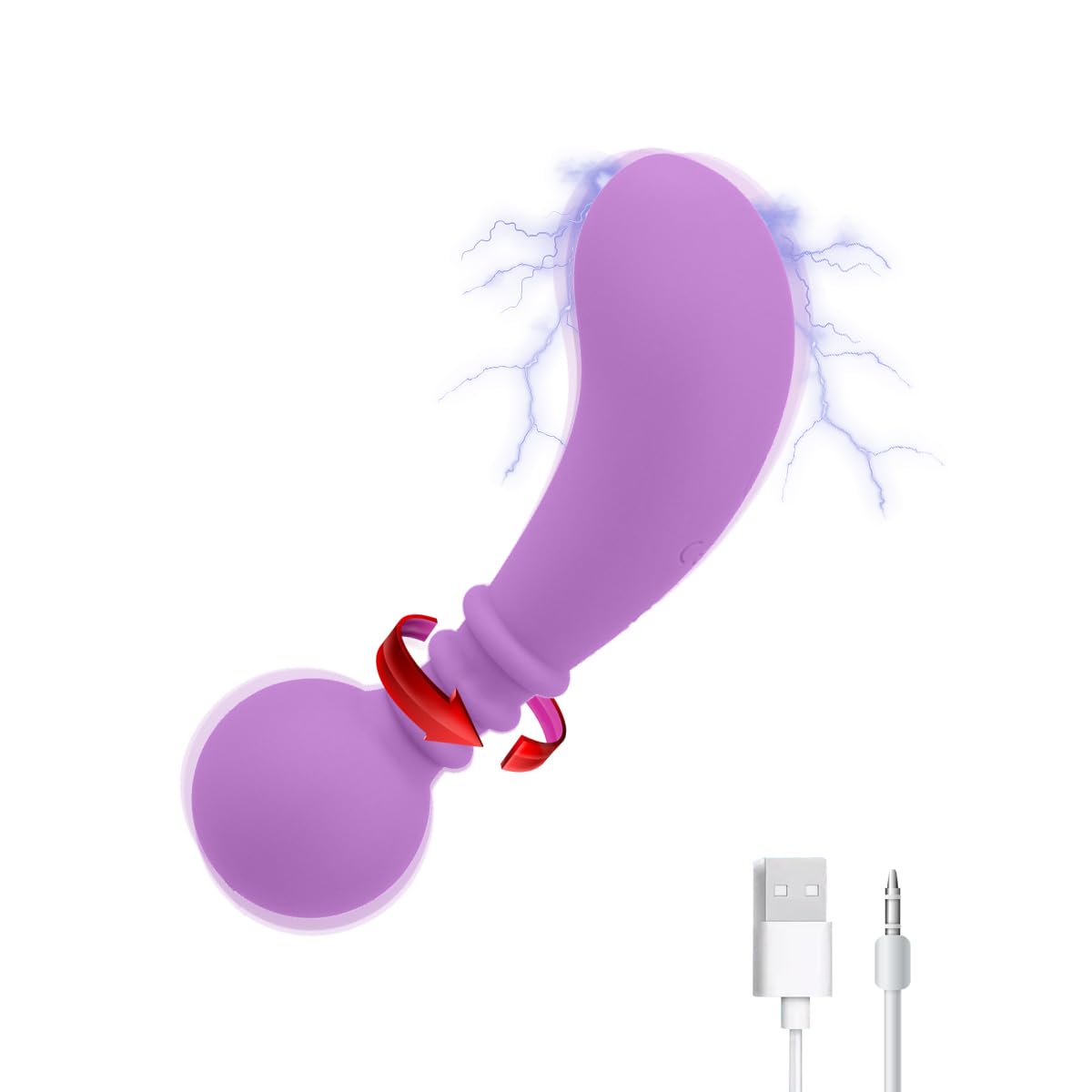 Spherical Huge Prostate Massage Vibrator Adult Sex Toys Stimulate G spot Electric Dildo with 10 Powerful Modes for